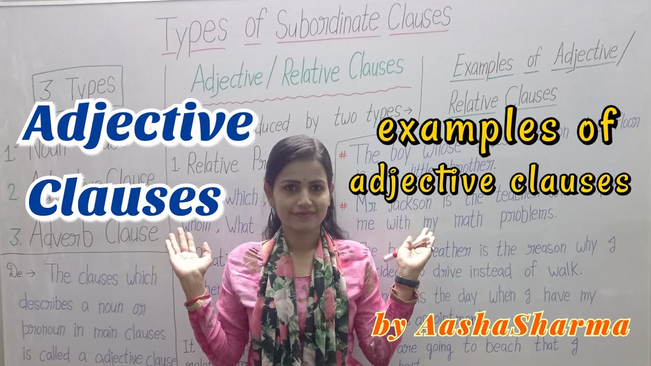 Subordinate clauses / Types / part-2 /  Adjective clauses or Relative Clauses / explain  with hindi