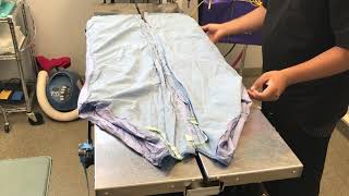 How to fold a veterinary surgical gown