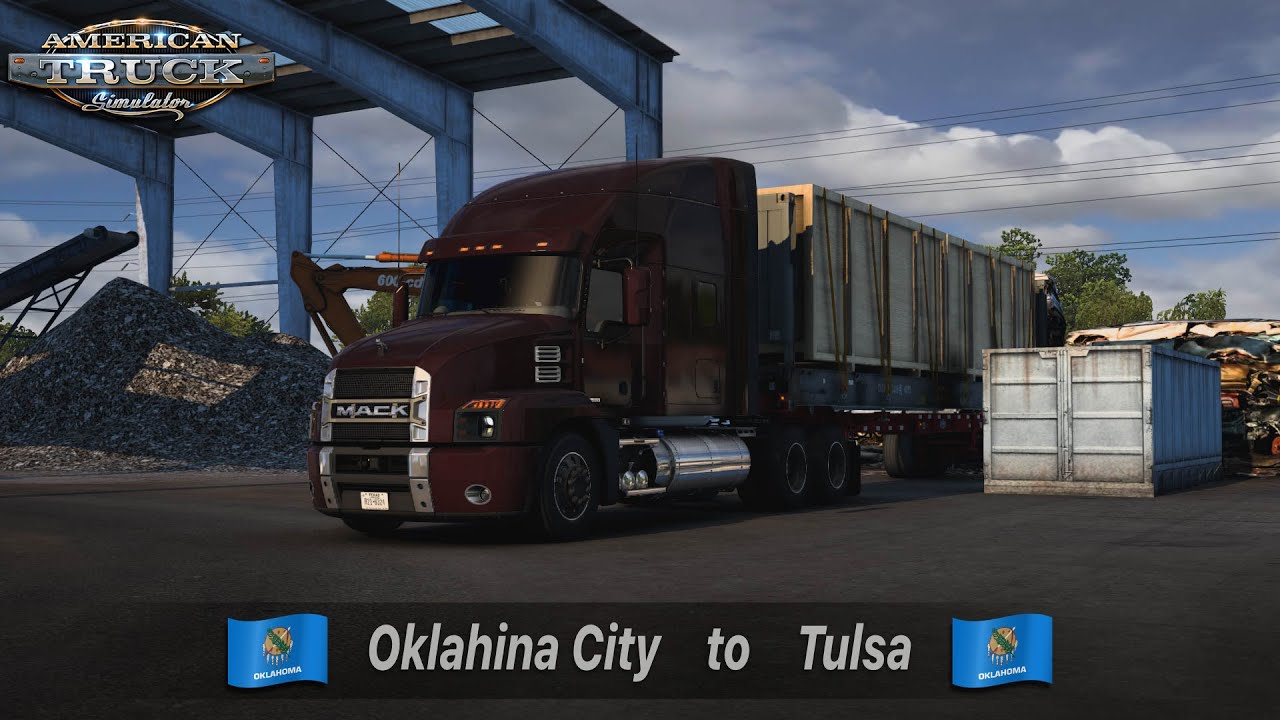 ATS Mack Anthem Oklahoma City OK to Tulsa OK FlatRack Container