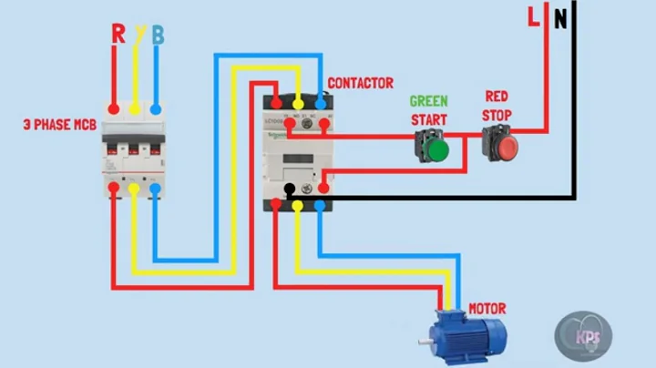 Contactor wiring With Holding circuit | Holding Circuit | Latching Circuit