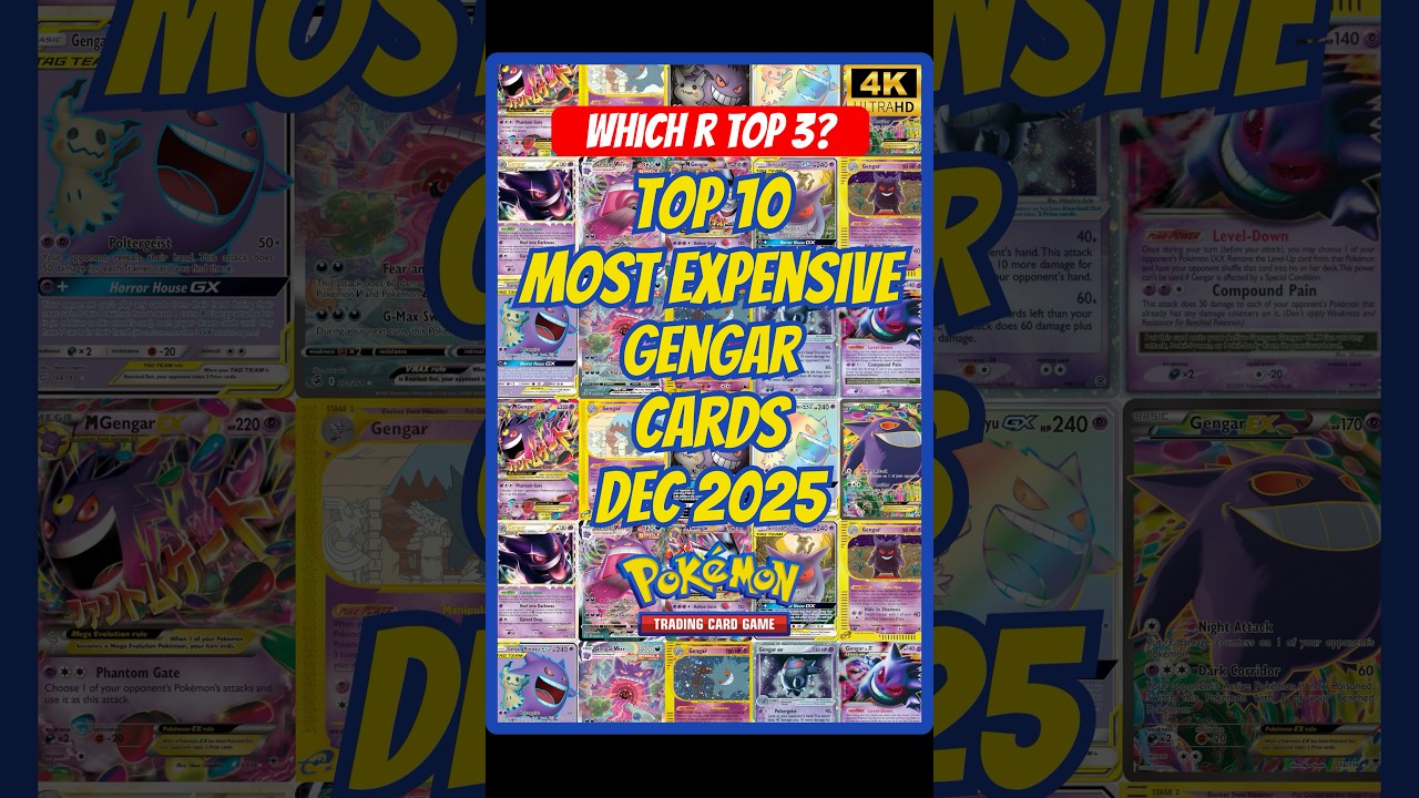 Top 10 Most Expensive Gengar Cards in Pokémon Trading Card Game (TCG) Dec 2025 