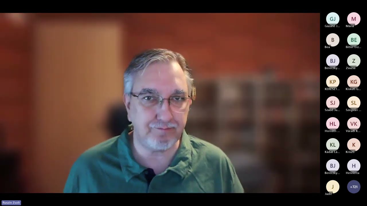 PMT kérdőív kitöltése,  Ruszin Zsolt (MKOE) előadása