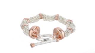 Lauren Ralph Lauren Stereo Hearts 7.5 In Fine Chain Ring Bracelet Sku8893698