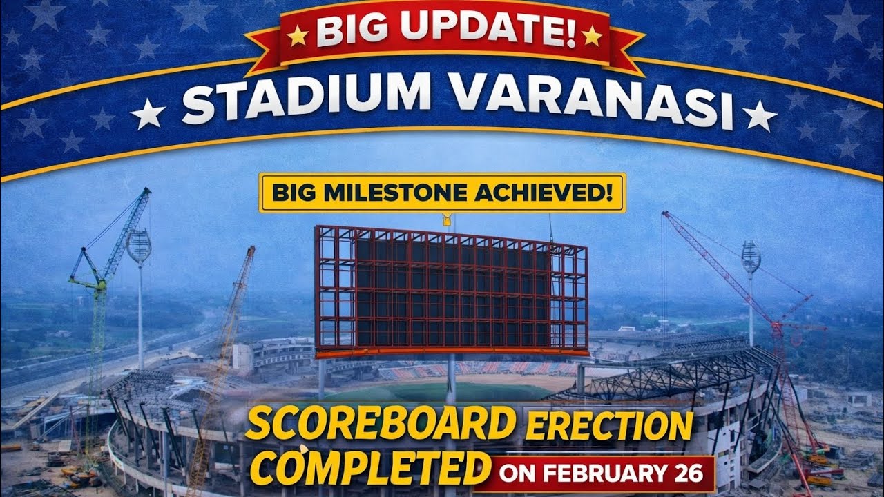 Stadium Varanasi, Scoreboard update 🏟️, #viral #shorts #longvideo #stadiumupdate #varanasistadium