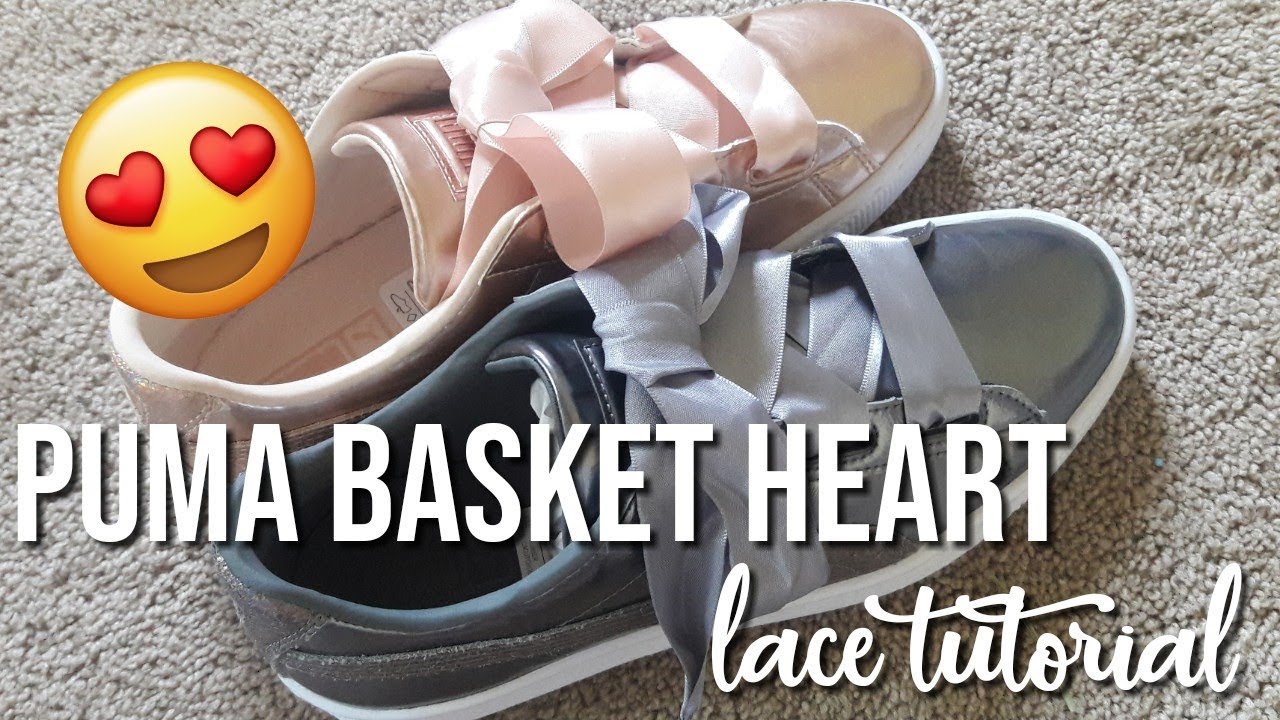 puma basket heart laces