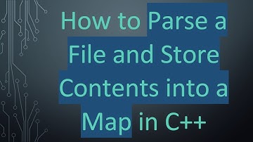 How to Parse a File and Store Contents into a Map in C++