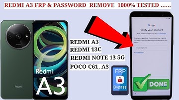 REDMI A3 (blue) 2024 Android 14 Frp Unlock Done With UMT Tool 100% Working AUTH Free MTK V5 V6