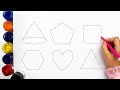 Fun Shapes Learning for Kids 🎨 | Colorful Shape Painting Activity