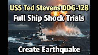 USS Ted Stevens DDG-128: Full Ship Shock Trials Create Earthquake
