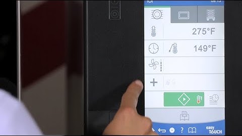 Regeneration à la carte with core temperature setting in the Convotherm 4 easyTouch °F