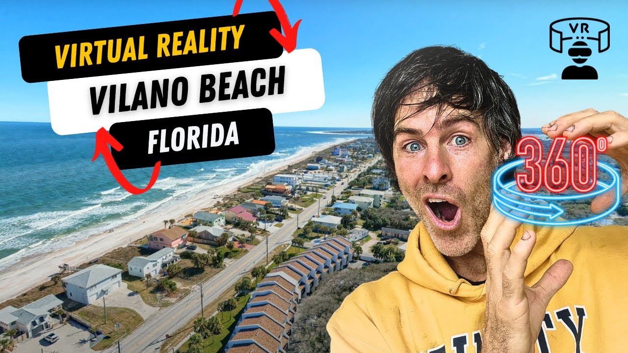 🌐INTERACTIVE Virtual Reality Tour of Vilano Beach, Florida in Immersive 360