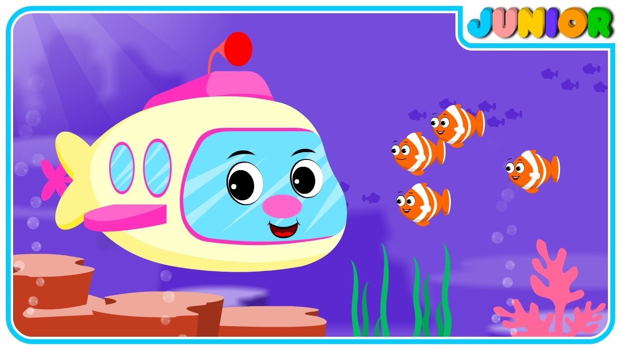 Wheels On The Bus Underwater Cartoons Nursery Rhymes For Kids By
