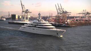 Abramowitsch-Yacht 'Eclipse' verlässt Hamburg