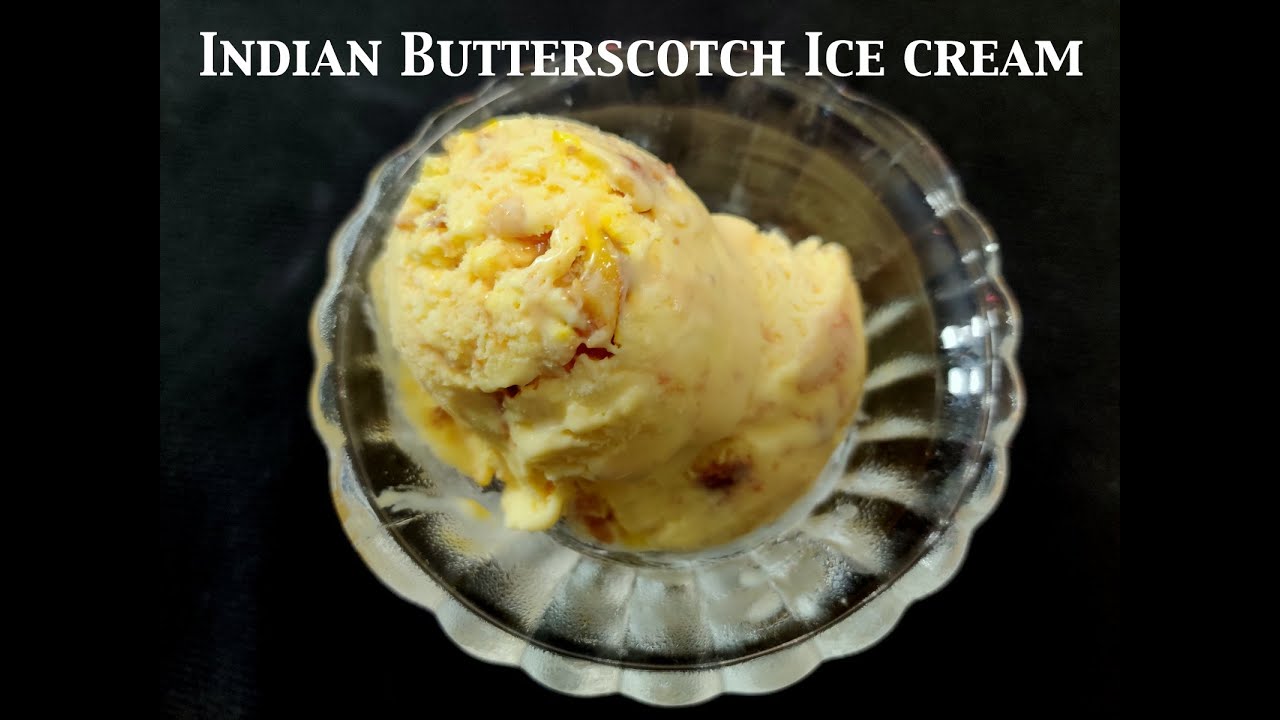 Indian Butterscotch Ice Cream (Eggless) No Churn Icecream Recipes