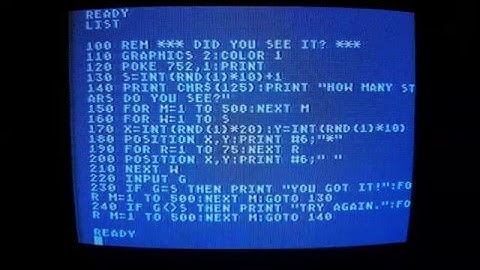ATARI Basic Estimating Game