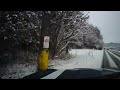 雪道でスリップ