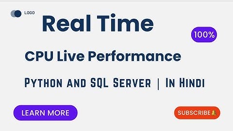 Real-time CPU Performance Monitoring and Logging with Python and SQL Server