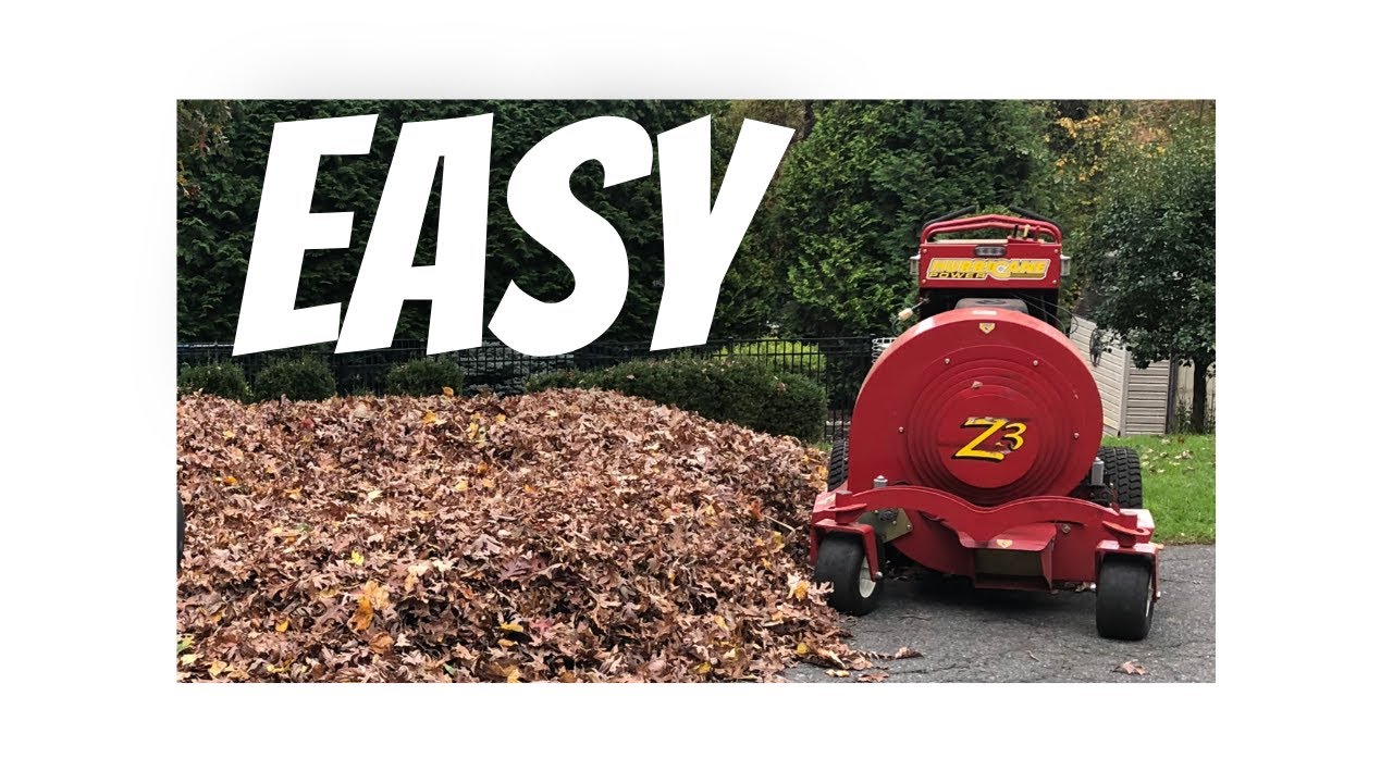 Hurricane Z3 Blower Leaf Clean Up YouTube