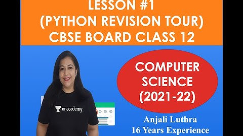 Lesson #1, Valid Invalid Identifiers(Python Revision Tour) Class 12 CS CBSE Board Exams 2022 #cbse