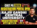 CUET PG 2026 Rajiv Gandhi Central University | Registration Open  Registration Process &amp; Last Date