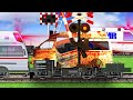 さびついた老朽化の救急車をなおす世界のふみきり | 4k | Rusted the ambulance to be fixed by railroad crossings