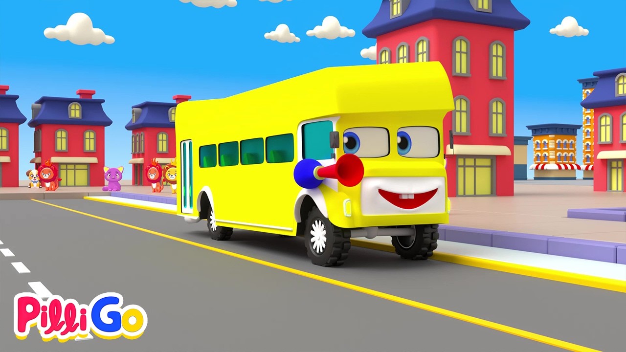 If You're Happy and You Know It Ride the Bus 🚌 | Bus Song for Kids | Pilli Go Nursery Rhymes