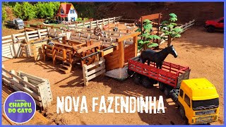 Fazenda de Brinquedo INCRÍVEL: NOVA FAZENDINHA DE MADEIRA