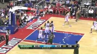 NBA CIRCLE - Milwaukee Bucks Vs Detroit Pistons Highlights April 13, 2012