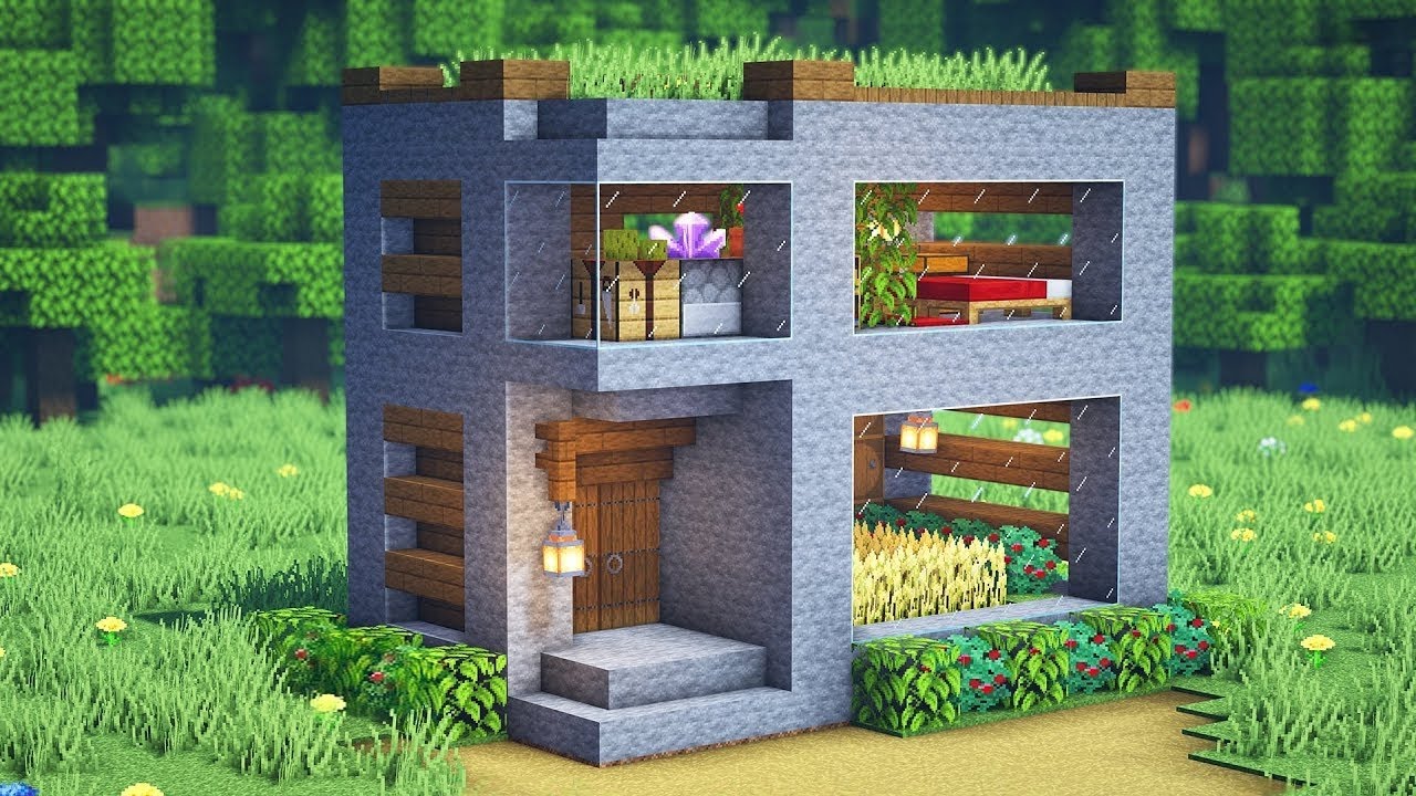⚒️ Minecraft | How To Build a Durable Survival Stone House - YouTube
