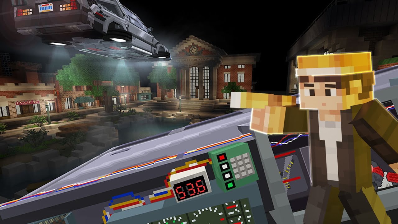 Назад в Будущее Universal Studios Experience Minecraft - YouTube