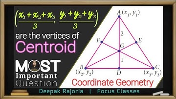 Prove that the coordinates of the Centroid of a triangle are (x1+x2+x3) /3, (y1+y2+y3)/3.