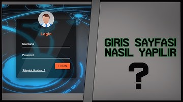 Login(Giriş) Sayfası Nasıl Oluşturulur | HTML CSS Dersleri