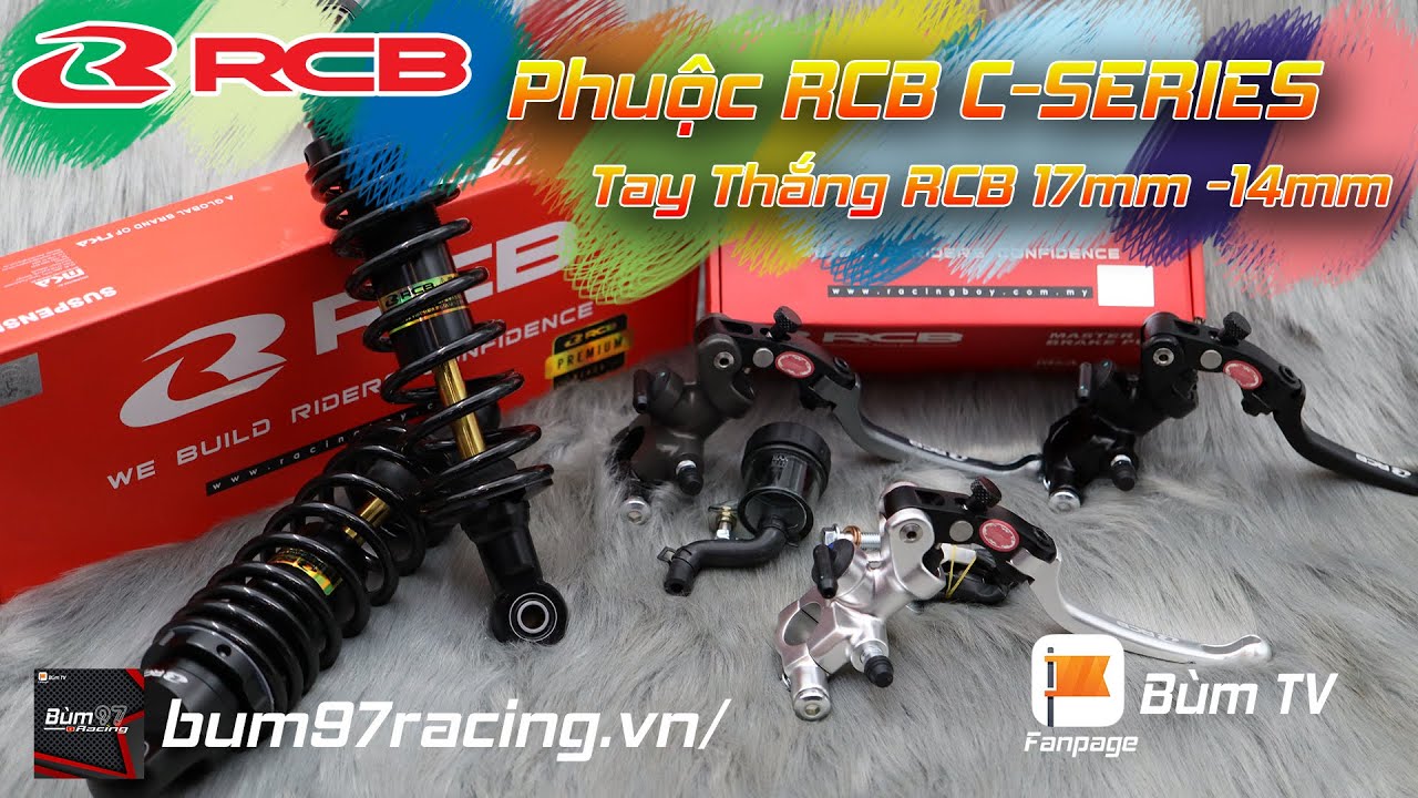 Phuộc RCB C-SERIES ĐEN Ty Vàng Cho WAVE SIRIUS | Tay... - youtube