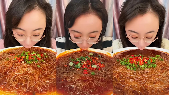 Slurp Noodles "Drink Noodles Sour and Spicy, so Delicious Asmr Drinking Sounds Chinese food