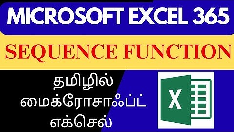 Microsoft Excel 365 Sequence Function Tricks in Tamil #microsoftexcel #exceltutorial 