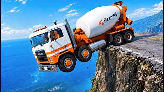 Realistic Car Crashes on Dangerous Cliff Roads | BeamNG.drive#19 | Ultra Detailed Crash Compilation screenshot 3