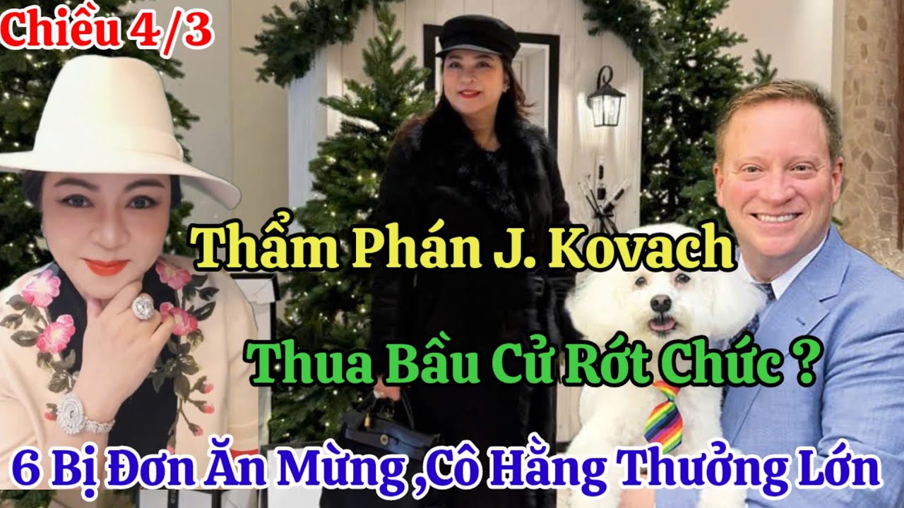 Chiều 4/3 Thẩm Phán Jim Kovach Rớt Ghế Quan Tòa Vụ Án Bị Đình Chỉ ? Cô Hằng Thưởng Lớn Youtuber VN