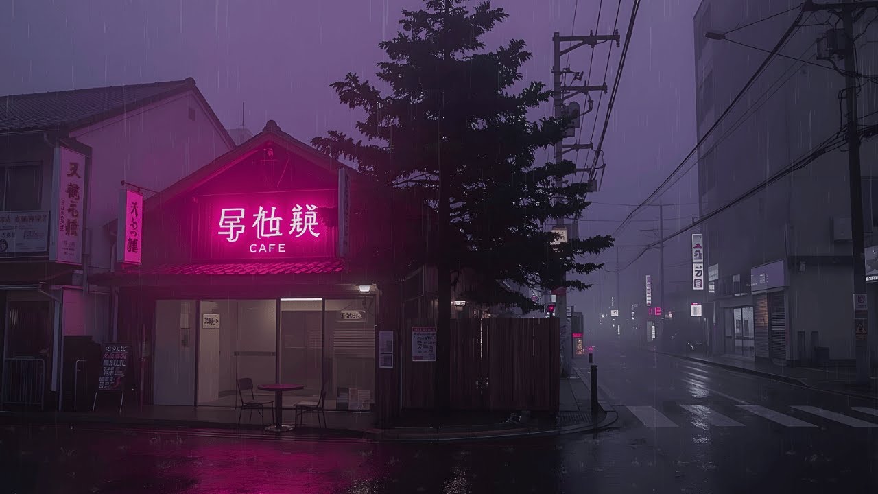 Tokyo Rain Night  (90s) — Focus Background Music (BGM)