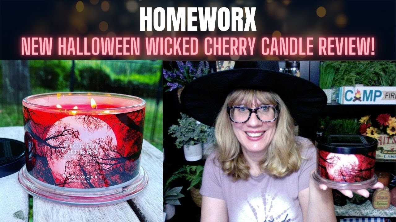 HOMEWORX NEW Halloween Wicked Cherry Candle Review! YouTube