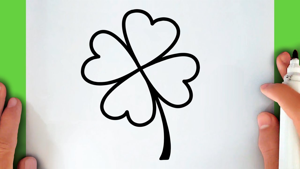 Related image of How To Draw A 4 Leaf Clover.