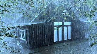 Healing with A Good Night's Sleep in the Rain &amp; Terrifying Thunder on the Makeshift Roof at Night