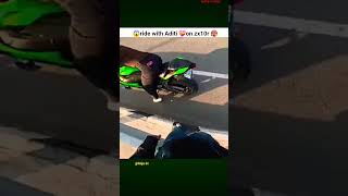aditi 💝ne ninja zx10r 🥵 gira di #roadrage #viral #motovlog #kawasaki10r #aditi #zx10r