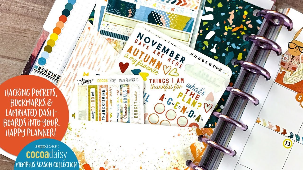 Make a DIY Bookmark, Sticker Pocket and Future Planning Dashboard for Your Happy Planner with me!