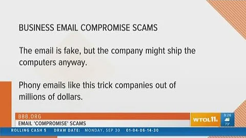 BBB: Email compromise scams