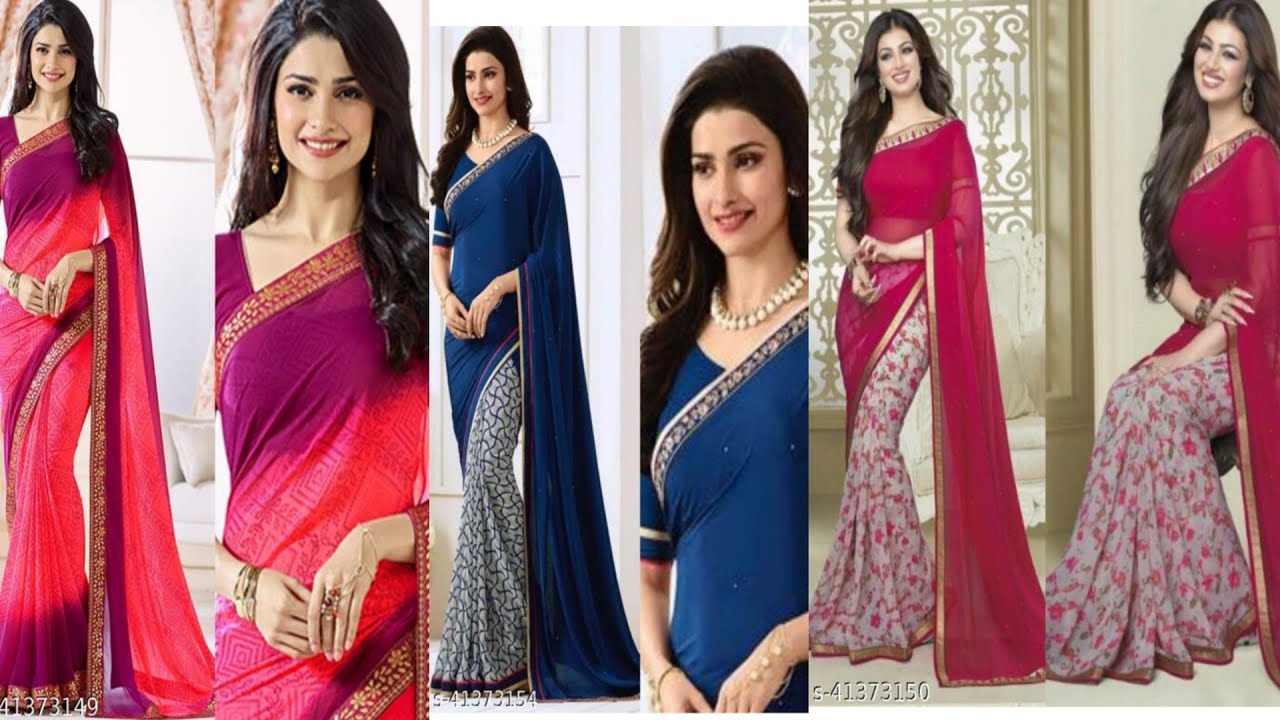 Designer Party Wear Sarees 2021 | Stylish Saree Designs | Latest Party Wear Embroidered Saree Blouse