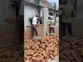 9 inchi bricks wall work in construction #shorts #construction #skills