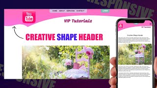 Responsive Creative Curved | Custom Header Shape Tutorial | Responsive Landing Page HTML&CSS & JS Profile