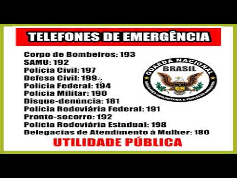 TELEFONES DE EMERGÊNCIA - YouTube