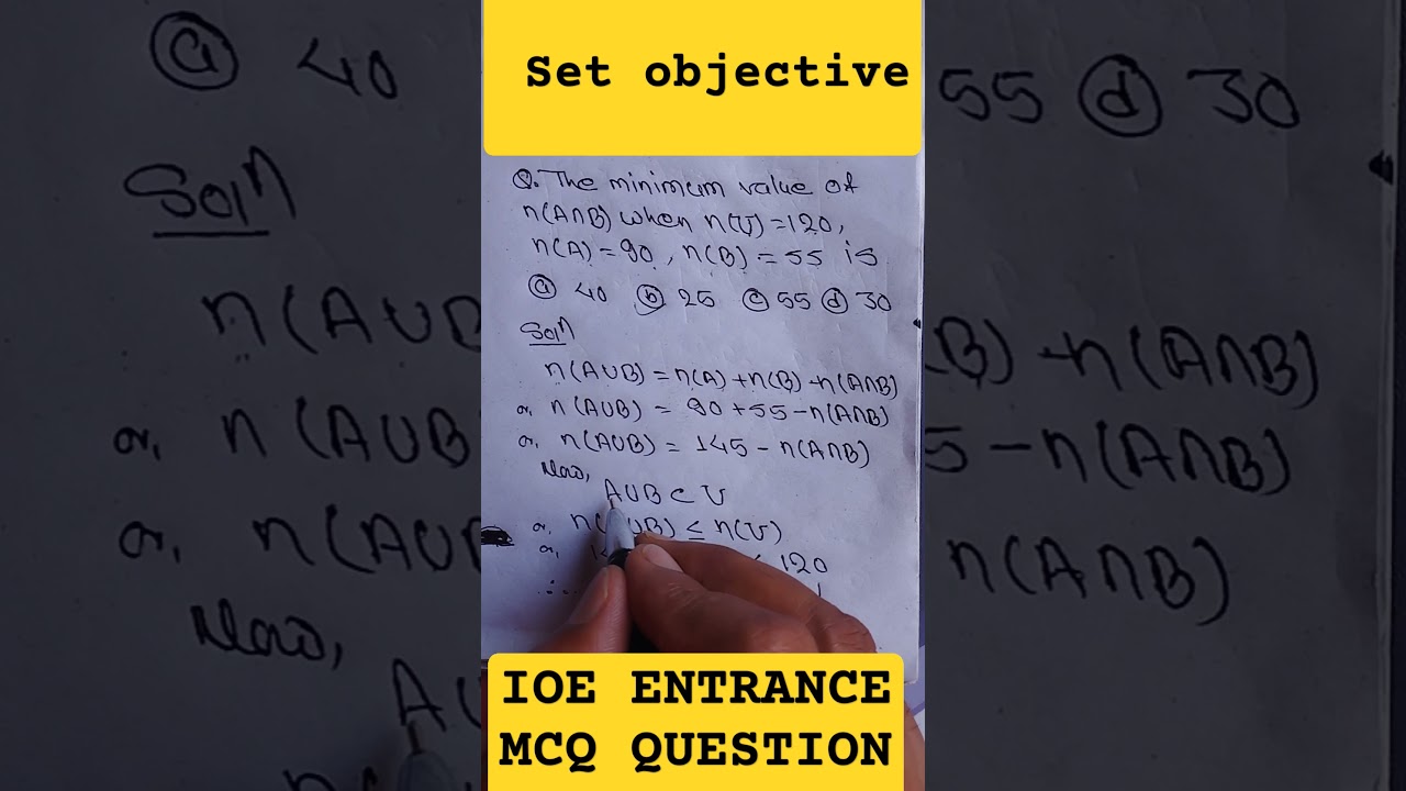 SET entrance question-08 || IOE entrance || 