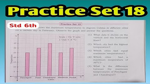 practice set 18 | class 6th maths | Chapter 6 bar graphs | std 6